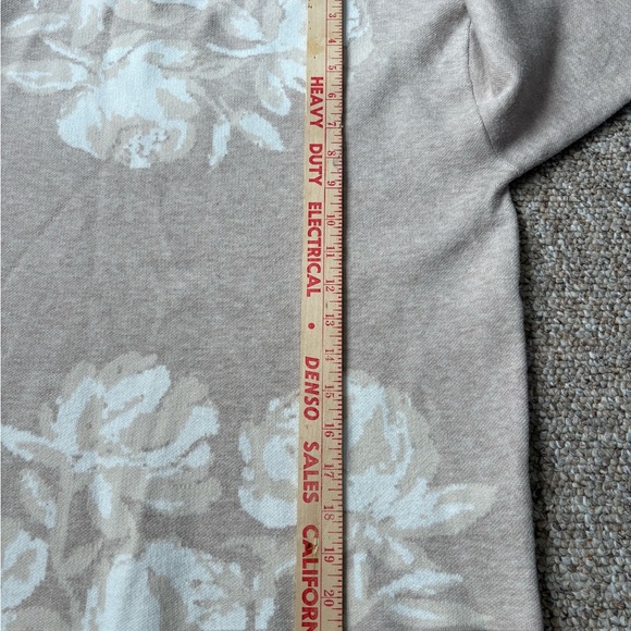 Joie Beige Floral Mock Neck Sweater - Cream Rose Pattern - Picture 9 of 11
